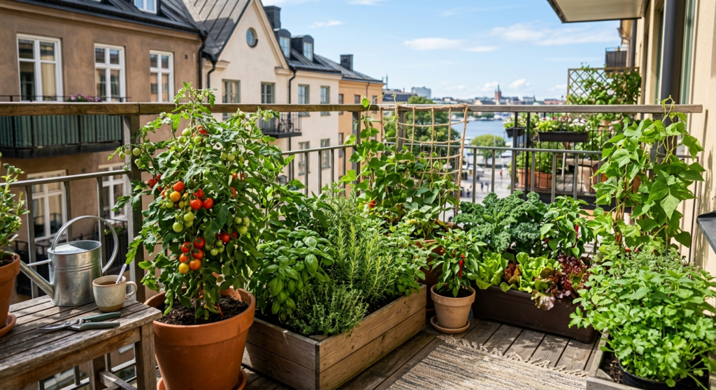 Balkongodling för nybörjare: Grönsaker och örter på liten yta